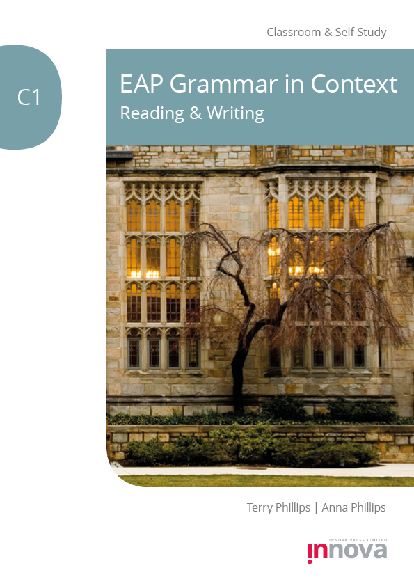 Front cover for EAP Grammar in Context C1: Reading & Writing published by Innova Press, stone windows