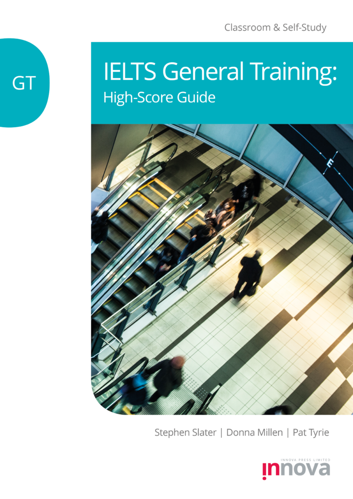 Innova Press IELTS General Training: High-Score Guide cover double escalators viewed from above